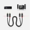 Kabeļa stereo audio kabelis 2 RCA 2x cinch 5m pelēks
