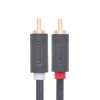 Kabeļa stereo audio kabelis 2 RCA 2x cinch 5m pelēks