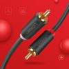 Kabeļa stereo audio kabelis 2 RCA 2x cinch 5m pelēks