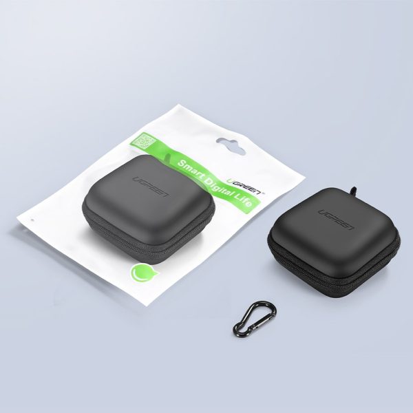 Gadījuma kaste austiņām un aksesuāriem GSM 8x8cm melnā krāsā