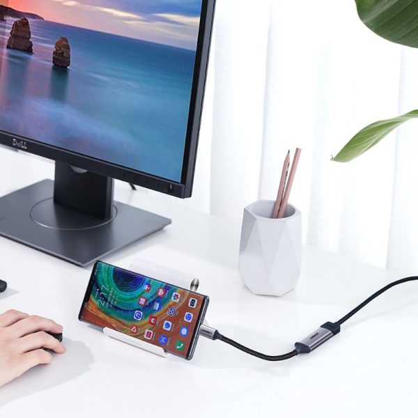 Adaptera adapteris USB-C HDMI 2,0 4K 60Hz Thunderbolt 3 pelēks