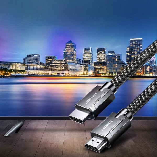 HDMI 2,1 8K 4K 3D 48GBPS HDR VRR VRR QMS ALLM EARC QFT 2M Pelēkais kabelis