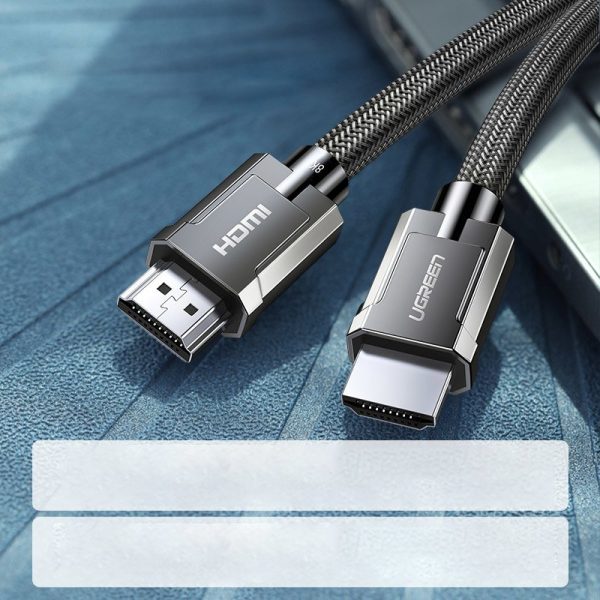 HDMI 2,1 8K 4K 3D 48GBPS HDR VRR VRR QMS ALLM EARC QFT 2M Pelēkais kabelis
