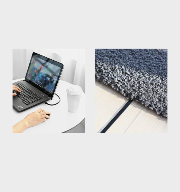 Plakana plākstera kabeļa tīkla kabeļa UTP RJ45 CAT 6 1000Mbps 2m melns