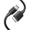 USB-C kabeļa kabeļa mikro USB-B superspeed 3,0 1m melns