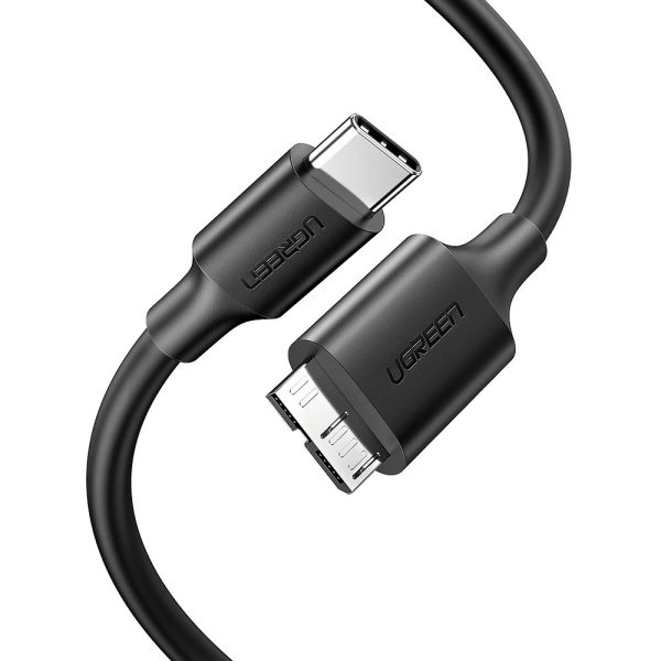USB-C kabeļa kabeļa mikro USB-B superspeed 3,0 1m melns