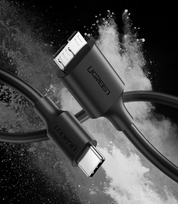 USB-C kabeļa kabeļa mikro USB-B superspeed 3,0 1m melns