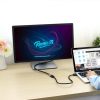 HDMI 4K 10,2 Gbps 340MHz 0,5 m melna kabeļa adapteris
