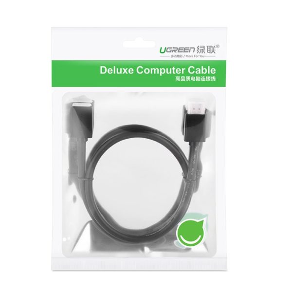 HDMI 4K 10,2 Gbps 340MHz 0,5 m melna kabeļa adapteris