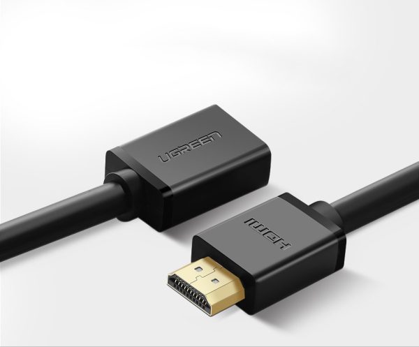 HDMI 4K 10,2 Gbps 340MHz 0,5 m melna kabeļa adapteris