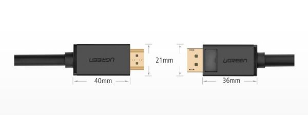 DisplayPort kabeļa adapteris uz HDMI 4K 30Hz 32 AWG 1,5m melns