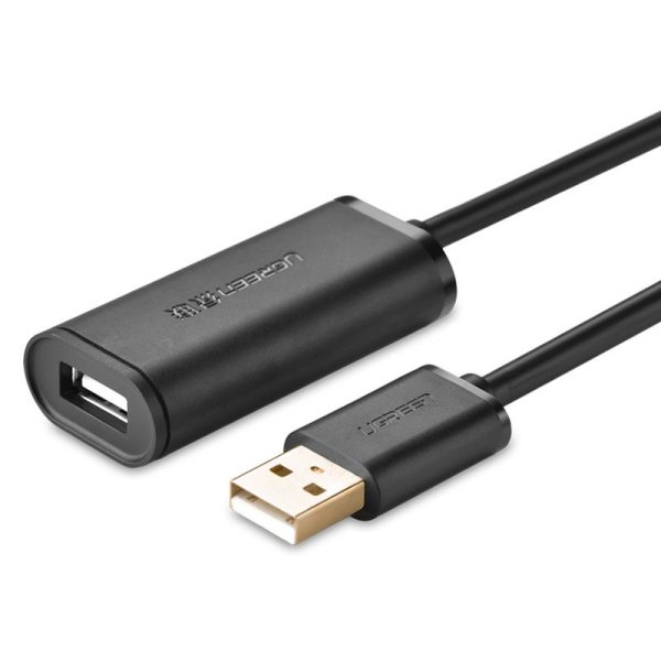 Pagarinājuma kabelis USB 2.0 480Mbps 5m melns