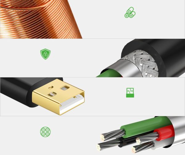 Pagarinājuma kabelis USB 2.0 480Mbps 5m melns