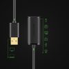 Pagarinājuma kabelis USB 2.0 480Mbps 5m melns