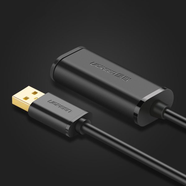 Pagarinātāja aktīvais kabelis USB 2.0 480Mbps 10m melns