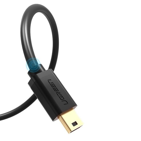 USB kabeļa kabelis - mini USB 480 Mb / s 3m melns