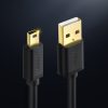 USB kabeļa kabelis - mini USB 480 Mb / s 3m melns