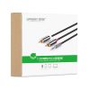 Kabeļa audio kabelis 3,5 mm mini ligzda - 2rca 2m melns