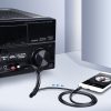 Kabeļa audio kabelis 3,5 mm mini ligzda - 2rca 2m melns