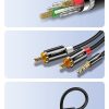 Kabeļa audio kabelis 3,5 mm mini ligzda - 2rca 2m melns