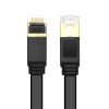 Plakana plākstera kabelis LAN STP RJ45 CAT 7 10Gbps 3m melns kabelis