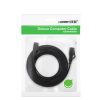 Plakana plākstera kabelis LAN STP RJ45 CAT 7 10Gbps 3m melns kabelis