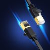 Plakana plākstera kabelis LAN STP RJ45 CAT 7 10Gbps 3m melns kabelis