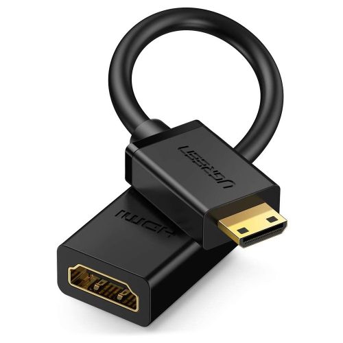 Adaptera adapteris HDMI sieviete - Mini HDMI vīrieši 4K 60Hz Hec Arc 22cm melns