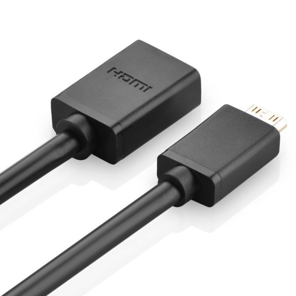 Adaptera adapteris HDMI sieviete - Mini HDMI vīrieši 4K 60Hz Hec Arc 22cm melns
