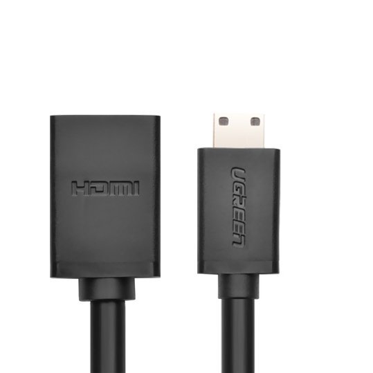 Adaptera adapteris HDMI sieviete - Mini HDMI vīrieši 4K 60Hz Hec Arc 22cm melns