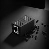 Ethernet RJ45 10Gbps melna kabeļa tīkla savienotāja savienotājs