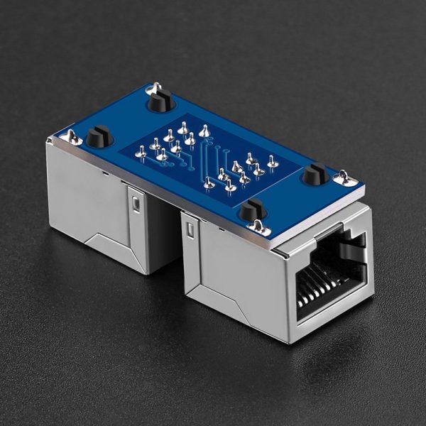 Ethernet RJ45 10Gbps melna kabeļa tīkla savienotāja savienotājs