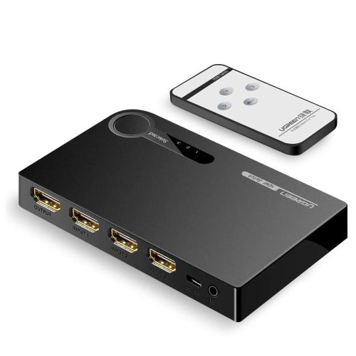 Splitter slēdzis HDMI sadalītājs - 3x HDMI 3d 4k melns