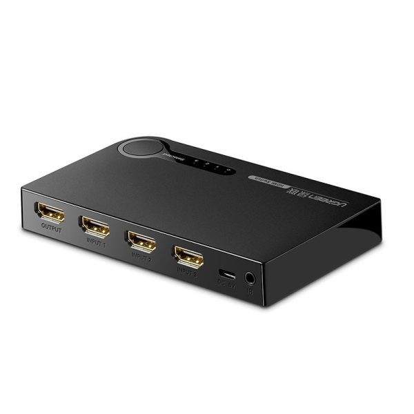 Splitter slēdzis HDMI sadalītājs - 3x HDMI 3d 4k melns