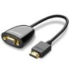Adaptera adaptera kabelis ar vīriešu HDMI VGA sieviešu FHD melnā krāsā