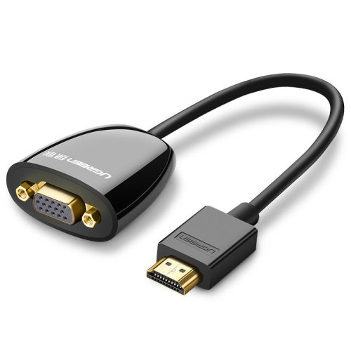 Adaptera adaptera kabelis ar vīriešu HDMI VGA sieviešu FHD melnā krāsā