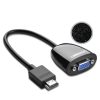 Adaptera adaptera kabelis ar vīriešu HDMI VGA sieviešu FHD melnā krāsā