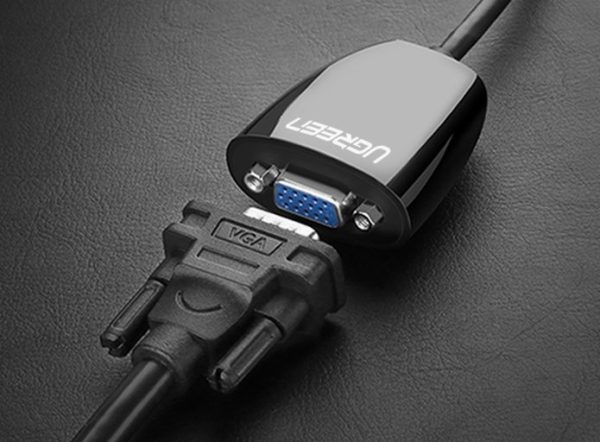 Adaptera adaptera kabelis ar vīriešu HDMI VGA sieviešu FHD melnā krāsā