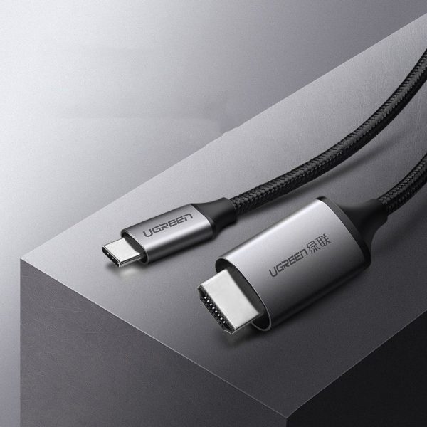 HDMI kabeļa kabelis-USB-C 4K 60Hz 1,5m melns un pelēks