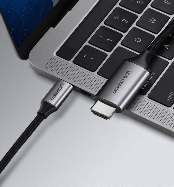 HDMI kabeļa kabelis-USB-C 4K 60Hz 1,5m melns un pelēks