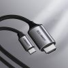 HDMI kabeļa kabelis-USB-C 4K 60Hz 1,5m melns un pelēks