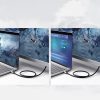 HDMI kabeļa kabelis-USB-C 4K 60Hz 1,5m melns un pelēks