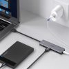 Hub Hub izplatītājs USB - 4x USB 3.2 ar Micro USB pelēkās barošanas porta portu