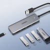 Hub Hub izplatītājs USB - 4x USB 3.2 ar Micro USB pelēkās barošanas porta portu