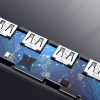 Hub Hub izplatītājs USB - 4x USB 3.2 ar Micro USB pelēkās barošanas porta portu