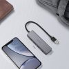 Hub Hub izplatītājs USB - 4x USB 3.2 ar Micro USB pelēkās barošanas porta portu