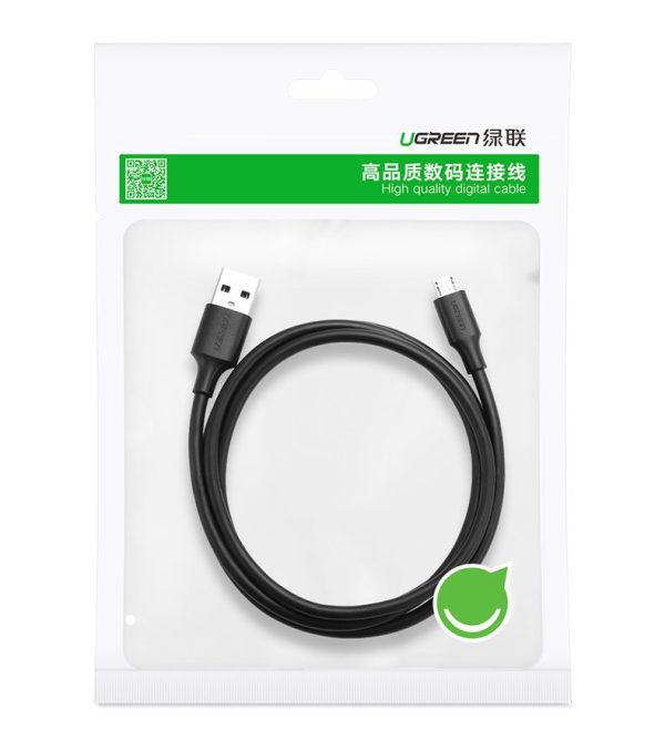 USB kabeļa kabelis - Micro USB 2,4A 480Mbps 1,5m melns