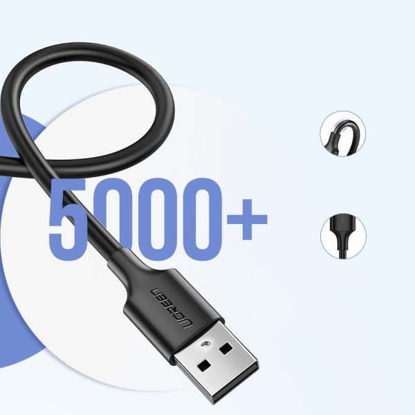 USB kabeļa kabelis - Micro USB 2,4A 480Mbps 1,5m melns