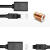 FTP Ethernet RJ45 Cat 6 1000 Mb / s 2m melns paplašinājuma kabeļa pagarinājuma kabelis