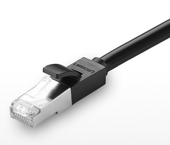 FTP Ethernet RJ45 Cat 6 1000 Mb / s 2m melns paplašinājuma kabeļa pagarinājuma kabelis